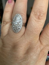 Genuine 1 ctw white Diamond silver ring  picture