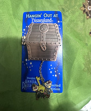 Disneyland Resort Annual Passholder Chip & Dale LE Dangle Treasure Chest Pin picture