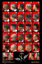 Barbershop Haircut Styles Guide Barber Reference Wall Art Poster picture
