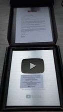 Genuine YouTube Creator Award – Silver Play Button Plaque (IN STOCK) picture