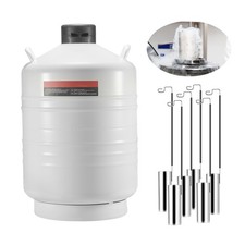 Uimoso Liquid Nitrogen Tank 30 L Aluminum Alloy LN2 Container Dewar 6 Canisters picture