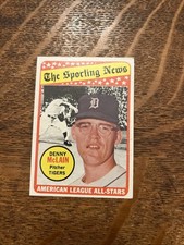 1969 TOPPS #433 DENNY MCLAIN ALL-STAR VG Wax Stain picture