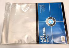 (100) CSP LIFE Magazine Bags 2 mil Protectors NIP 11 1/8