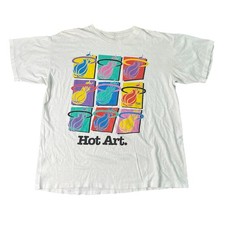Rare VTG Miami Heat Hot Art Shirt Andy Warhol Pop Art NBA Single Stitch XL picture