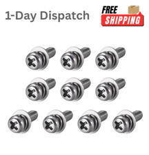 uxcell 10 Pcs M4x10mm Screws w/ Spring & Plain Washers picture