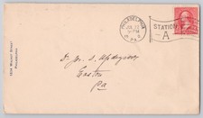 Philadelphia, PA 1634 Walnut Street imprint, Un, Stn A pmk 1900 picture