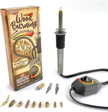 Professional Wood Burning Tool Kit - 16 Piece Set with Adjustable Pen & Tips picture