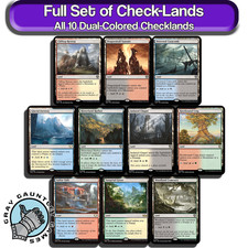 Check Lands MTG Dual Lands Full Set All 10 Rare Magic Commander EDH Mana Lot Kit picture