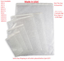 Bubble Out Bags Protective Wrap Pouches 4x5.5 4x7.5 6x8.5 8x11.5 9x12 12x15.5 picture