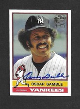 OSCAR GAMBLE 2005 Topps Archives All-Time Fan Favorites Auto Yankees picture
