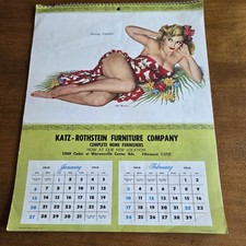 1952 Esquire Large Pinup Girl Calendar Katz-Rothstein Furniture Spiral 16
