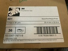 New case of 36 3M Preservation Sealing Tape 481 Black, 1 in. x 36 yd, Case of 36 picture