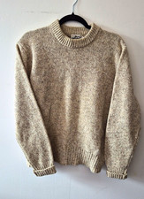 Vintage Woolrich Beige Marled Knit Wool-Blend Crewneck Sweater picture
