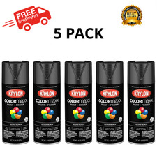 Krylon COLORmaxx Gloss Black Spray Paint and Primer, 12 oz, 5 Pack picture
