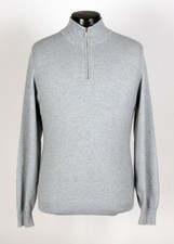 Brunello Cucinelli 100% Cashmere 1/2 Zip Sweater - Blue - 54 L - $1400 Retail picture
