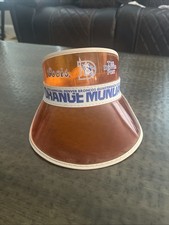 VINTAGE Denver Broncos Plastic  Visor Hat Cap Orange Monday Quarterback Club picture