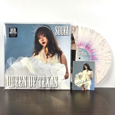 SOLYA Queen of Texas RED & BLUE STARBURST Vinyl LP with SIGNED Art Card Insert picture