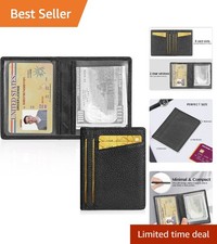 Luxury Leather Slim Wallet - 8 Slot RFID Blocking for Modern Sophistication picture