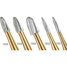 1-100X Dental Trimming/Finishing Gold FG Burs Carbide for High Speed Handpiece picture