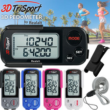 3DTriSport Supreme Quality Walking 3D Pedometer by Realalt with Clip and Strap picture