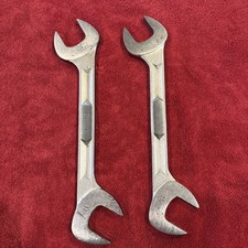 SNAP-ON 2PC SAE FOUR-WAY ANGLE HEAD OPEN-END WRENCHES 1-5/16”, 1-3/8” vs42, vs44 picture