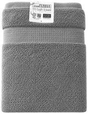 Purely Indulgent Gray Bath Towel 30x58 Soft Luxury HygroCotton OEKO-TEX Cotton picture