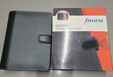 Filofax Graphic Pocket Organizer Grey 6 Ring Planner 022740 New Old Stock w/Box picture