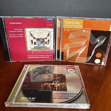 Lot: 3 Igor Stravinsky CD Pulcinella Complete Ballet The Song of the Nightingale picture