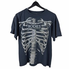 Vintage 2000s Bodies The Exhibition Faded Bones Grunge Graphic Shirt Size S picture