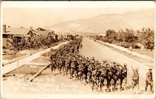 1915 El Paso TX USA US Invasion Mexico RPPC Postcard Cover to Columbus OH picture