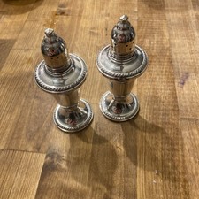 Duchin Creation Sterling Silver Weighted Salt Pepper Shakers Vintage Pair picture