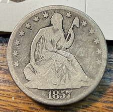 1857-O Seated Liberty Half Dollar Nice Original VG CHRC picture