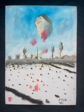 ANSELM KIEFER PAINTING ON CANVAS , SIGNED AND SEALED picture