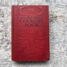 Antique Mrs. Beeton’s Cookery Book Hardback Cover New Edition 1910 Cookbook Nice picture