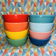 NEW FIESTA 8 BISTRO coupe BOWLS Bright Rainbow Mixed color set 22 oz  FIESTAWARE picture