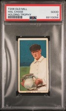 1909-11 T206 Old Mill Hal Chase Holding Trophy PSA 2 picture