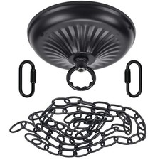 Sangle Soppfy 5in Ceiling Canopy Kit, 6ft Chain & Heavy Duty Bracket, Black picture