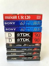 Lot Of 9 mixed new blank audio cassette tapes SONY MAXELL TDK picture