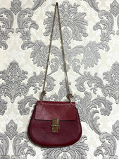 Chloe Drew Shoulder Leather Bag Burgundy Women`s Crossbody Bag picture