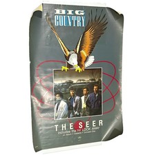 Vtg 1986 Big Country The Seer Promo Poster Look Away Scottish Rock 26x38 picture