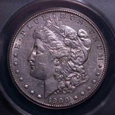 1900-S Morgan Silver Dollar ANACS AU53 Details Cleaned Beautiful Mirrored Fields picture