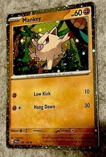 Pokemon TCG - MANKEY 106/193 Cosmos Holo 💫 Paldea Evolved  🌀 FART SWIRL 🌀 picture