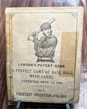 EXTREMELY RARE ANTIQUE 1884 Lawson's Patent Baseball Game (INSTRUCTIONS) MANUAL picture