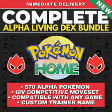 Complete Pokémon ALPHA Bundle HOME Shiny Living Dex Competitive 6 IV Pokedex picture