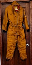 Vtg 1967 Ski-Doo Snowmobile Suit Large L Yellow Red Fleece Mask Stirrups Mint picture
