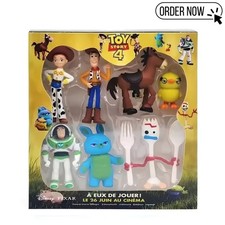 7Pcs Toy Story 4 Action Figures Set Woody Buzz Jessie Forky Model Doll - No Box picture