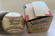 Vintage Spalding Official League Baseball No. 166 - Cushioned Cork 1930s In Box picture