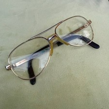 Vintage Titmus Aviator Safety Glasses Mens 5 1/2 Gold Z87 Bifocal Prescription picture