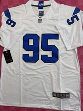 Los Angeles Rams #95 Myles Garrett Customized White Football Jersey Men’s L New picture