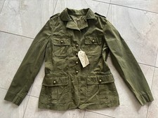 NWT Vintage 80s 90s Banana Republic Safari Military Jacket Green Cotton Field 12 picture